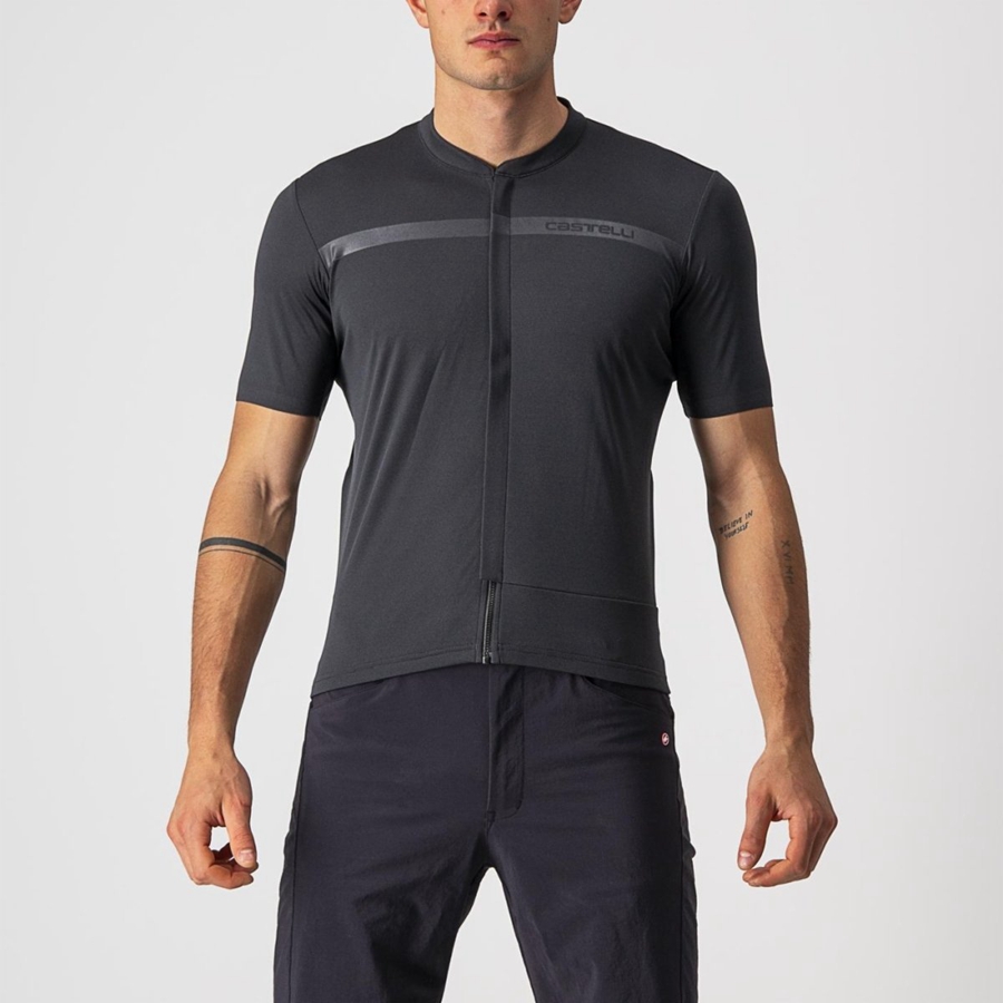 Men Castelli UNLIMITED ALLROAD Jersey Dark Grey | RJU-235086