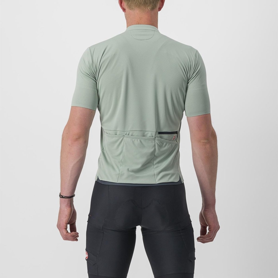 Men Castelli UNLIMITED ALLROAD Jersey Green | GYU-394261