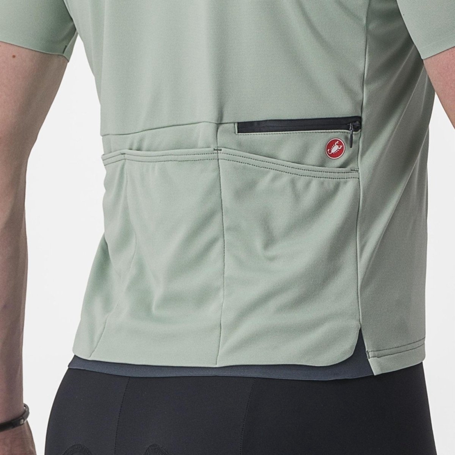 Men Castelli UNLIMITED ALLROAD Jersey Green | GYU-394261