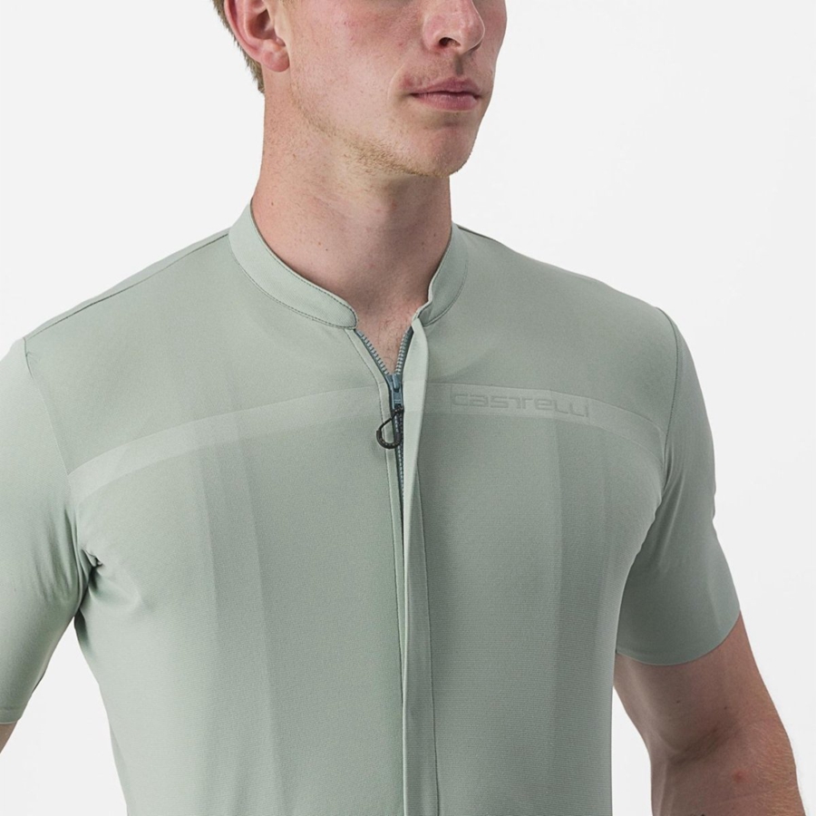 Men Castelli UNLIMITED ALLROAD Jersey Green | GYU-394261