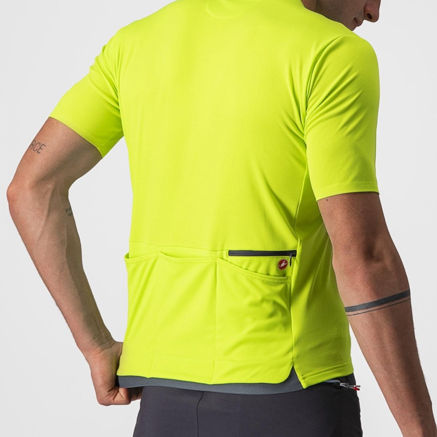 Men Castelli UNLIMITED ALLROAD Jersey Light Green | HQF-590214