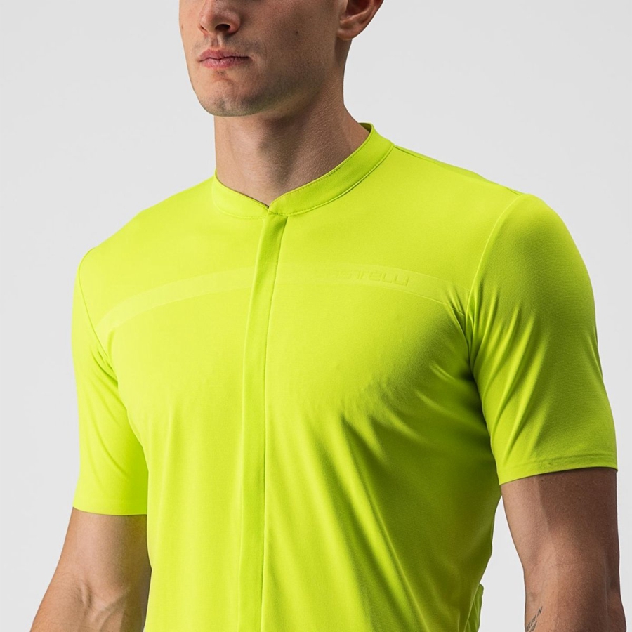 Men Castelli UNLIMITED ALLROAD Jersey Light Green | HQF-590214