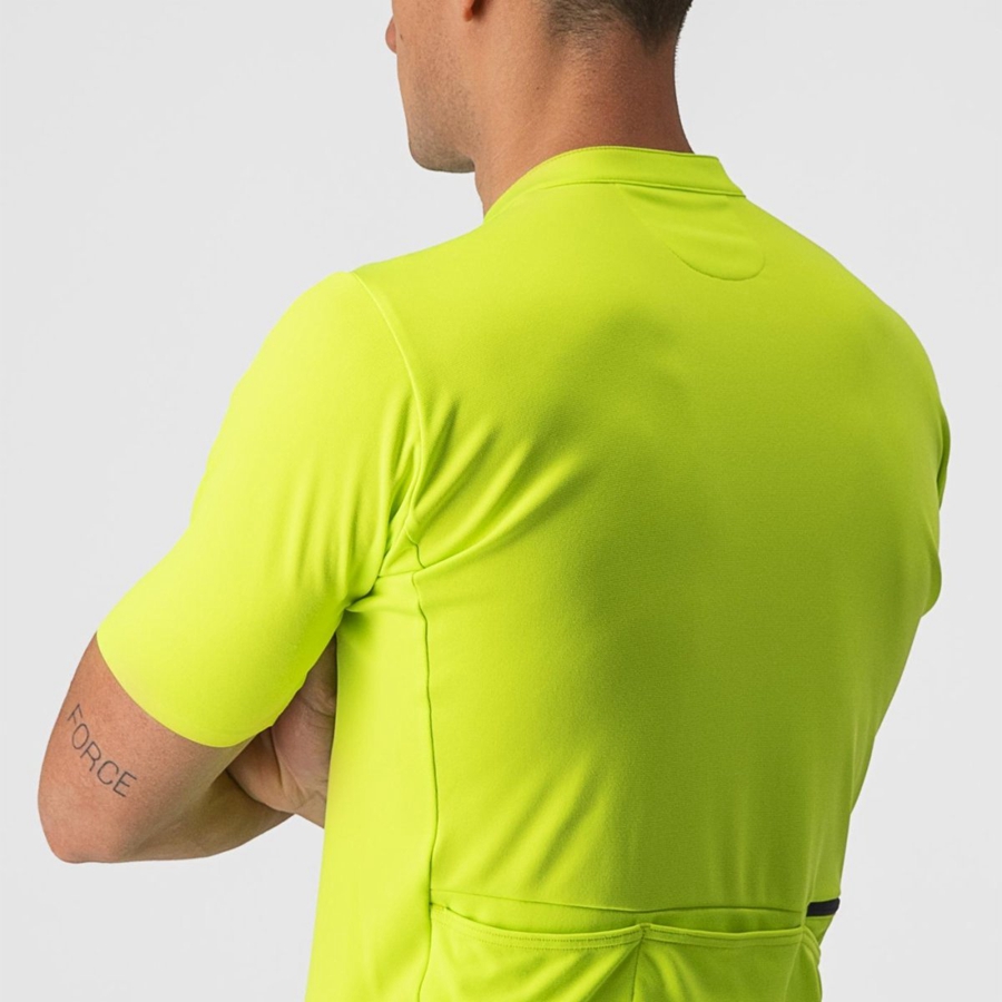 Men Castelli UNLIMITED ALLROAD Jersey Light Green | HQF-590214