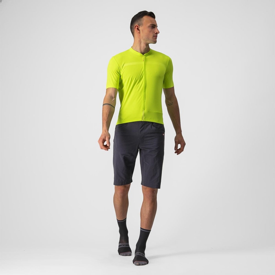 Men Castelli UNLIMITED ALLROAD Jersey Light Green | HQF-590214