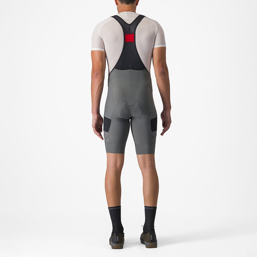 Men Castelli UNLIMITED CARGO Bib Shorts Grey | EOX-502934