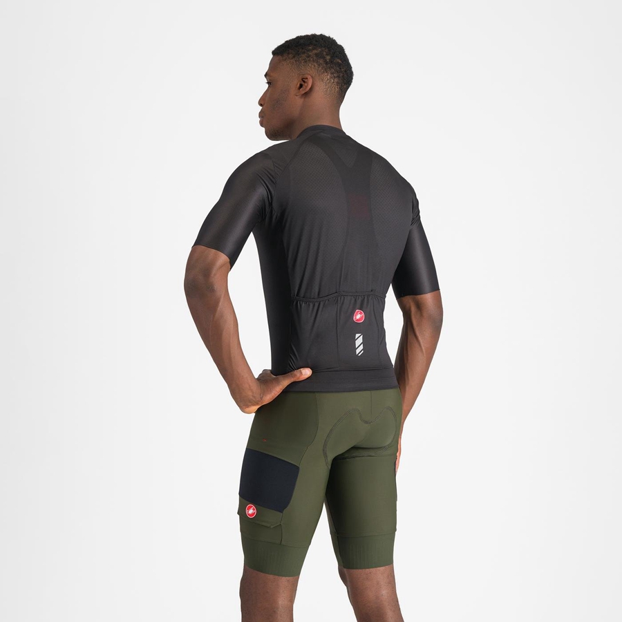 Men Castelli UNLIMITED CARGO Bib Shorts Deep Green | KBC-798143