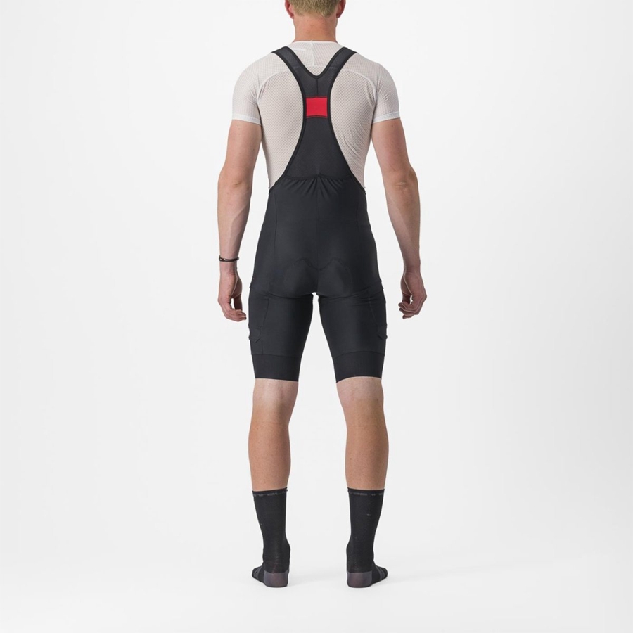 Men Castelli UNLIMITED CARGO Bib Shorts Black | BFS-509178