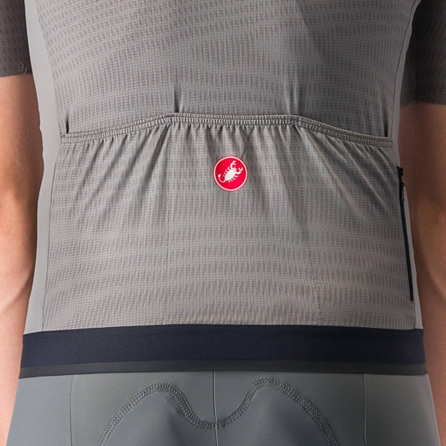 Men Castelli UNLIMITED ENDURANCE Jersey Grey | EXB-392451