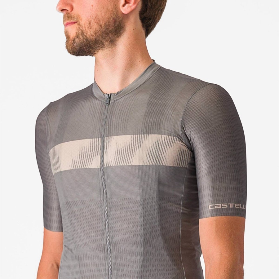 Men Castelli UNLIMITED ENDURANCE Jersey Grey | EXB-392451