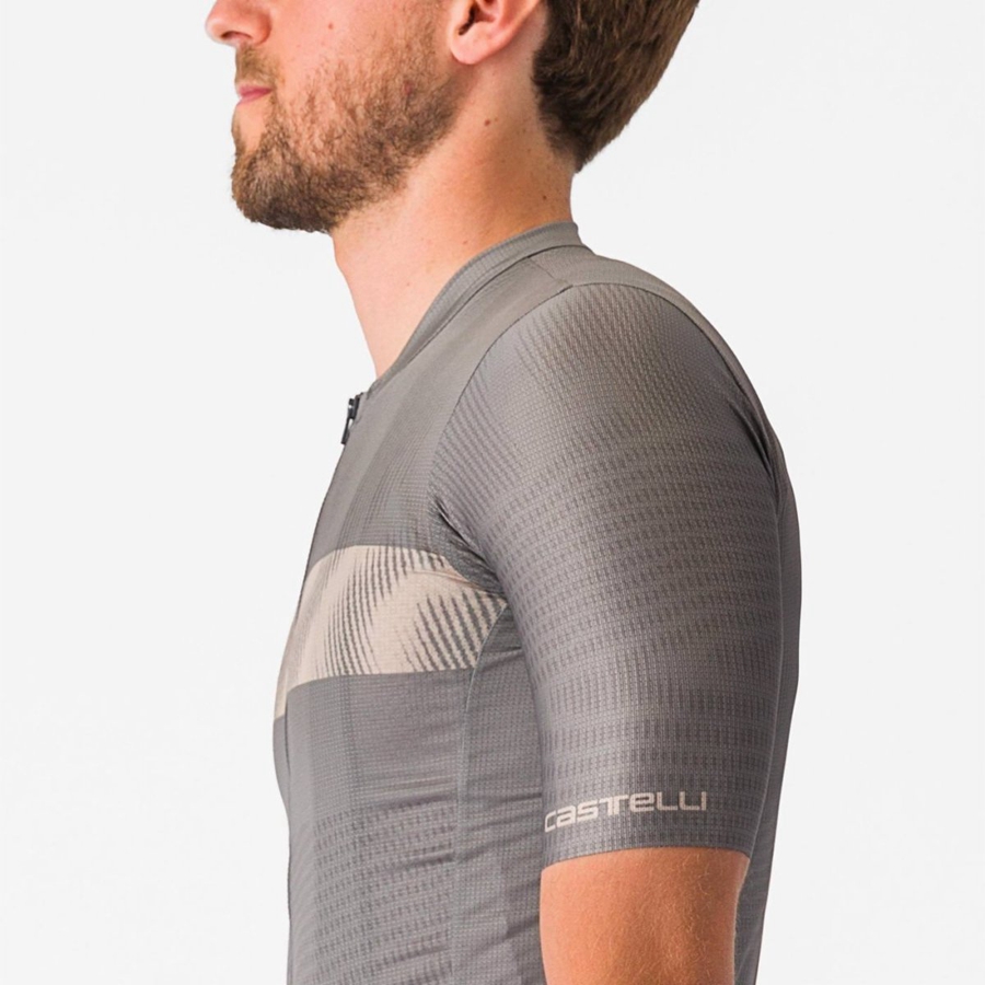 Men Castelli UNLIMITED ENDURANCE Jersey Grey | EXB-392451