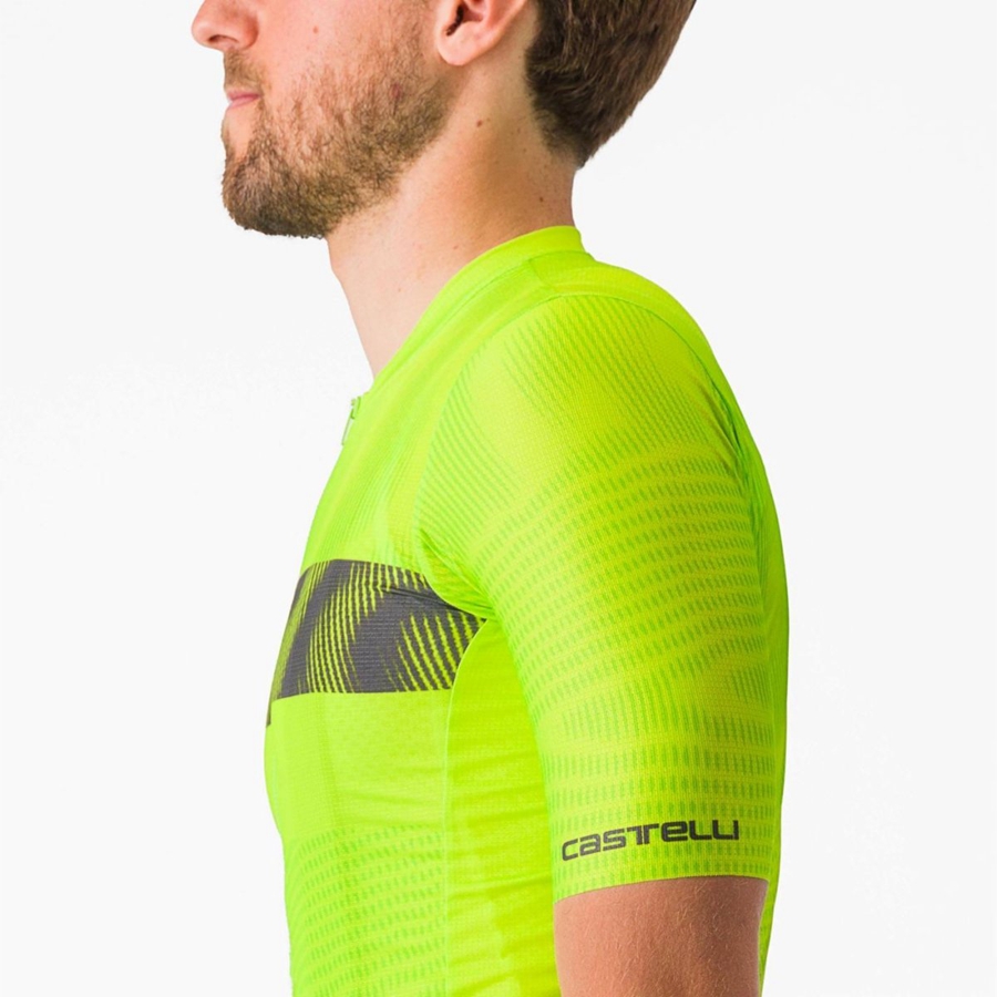 Men Castelli UNLIMITED ENDURANCE Jersey Light Green / Dark Grey | MQR-279143