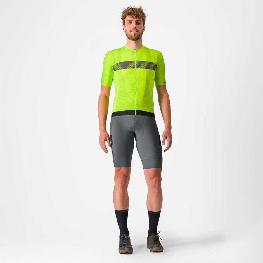 Men Castelli UNLIMITED ENDURANCE Jersey Light Green / Dark Grey | MQR-279143