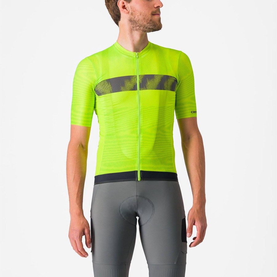 Men Castelli UNLIMITED ENDURANCE Jersey Light Green / Dark Grey | MQR-279143