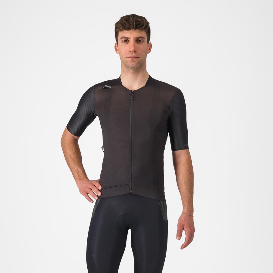 Men Castelli UNLIMITED PRO Jersey Black | WIT-523908