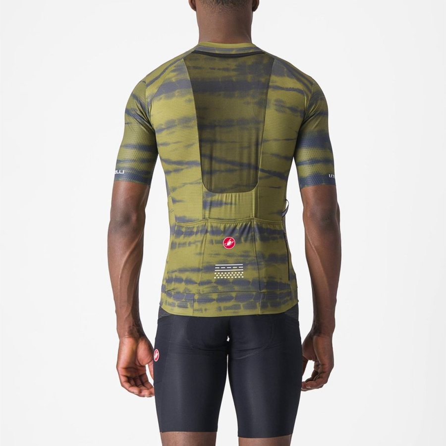 Men Castelli UNLIMITED PRO Jersey Olive | GHB-217095