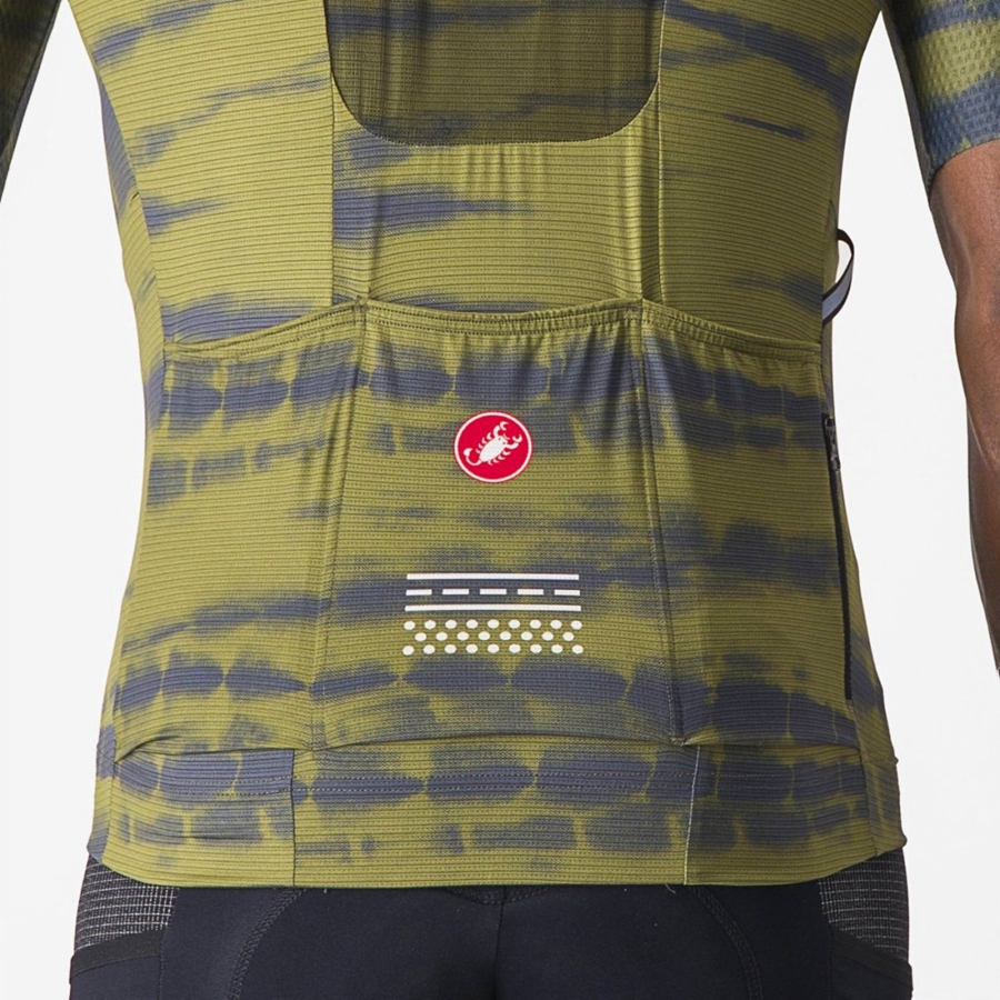 Men Castelli UNLIMITED PRO Jersey Olive | GHB-217095