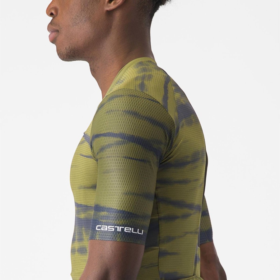 Men Castelli UNLIMITED PRO Jersey Olive | GHB-217095