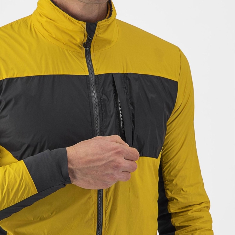 Men Castelli UNLIMITED PUFFY Jackets Dark Grey | FJZ-815429