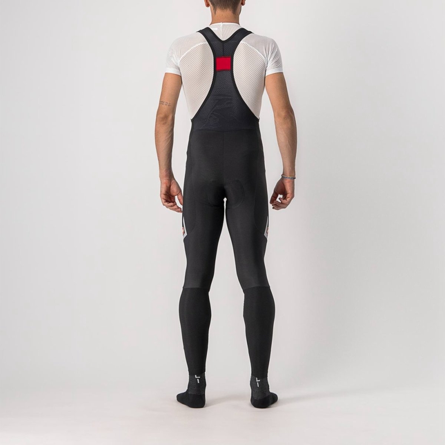 Men Castelli VELOCISSIMO 5 Bib Tights Black / Silver | NUC-201639