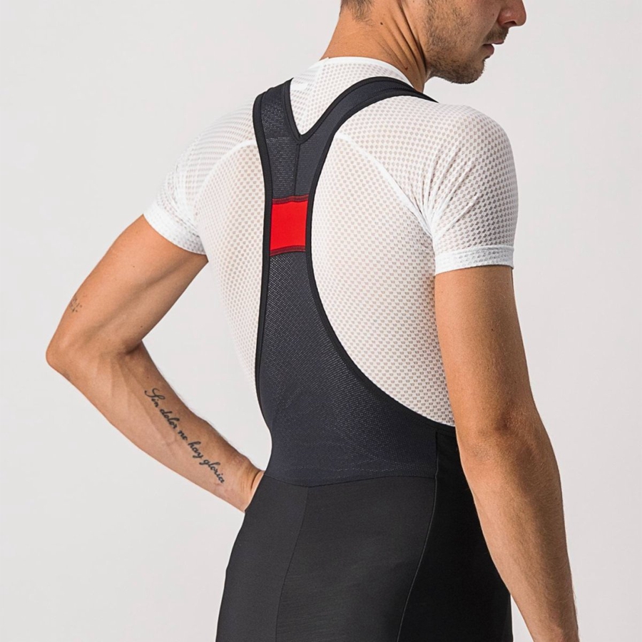 Men Castelli VELOCISSIMO 5 Bib Tights Black / Silver | NUC-201639