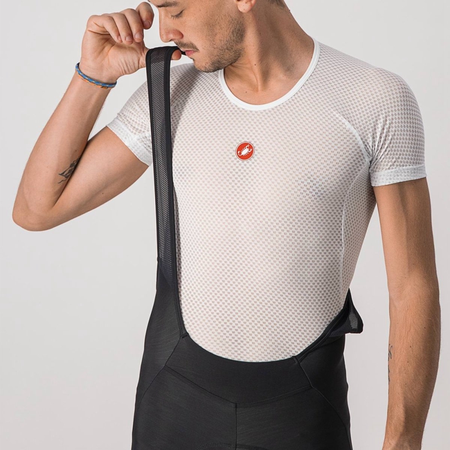 Men Castelli VELOCISSIMO 5 Bib Tights Black / Silver | NUC-201639