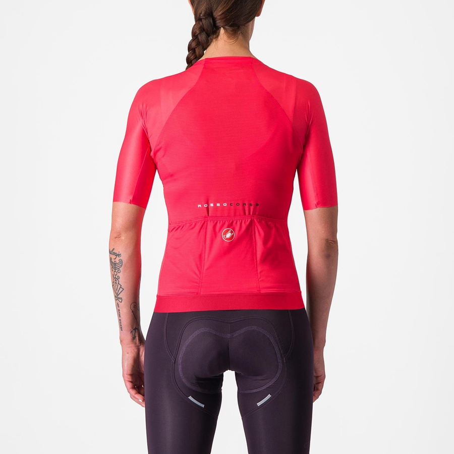 Women Castelli AERO PRO 7.0 W Jersey Red | KON-197248