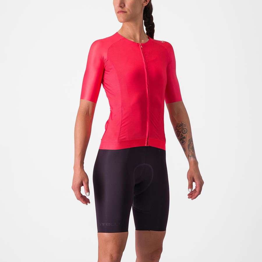 Women Castelli AERO PRO 7.0 W Jersey Red | KON-197248