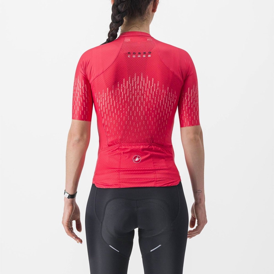 Women Castelli AERO PRO W Jersey Red | AVZ-486312