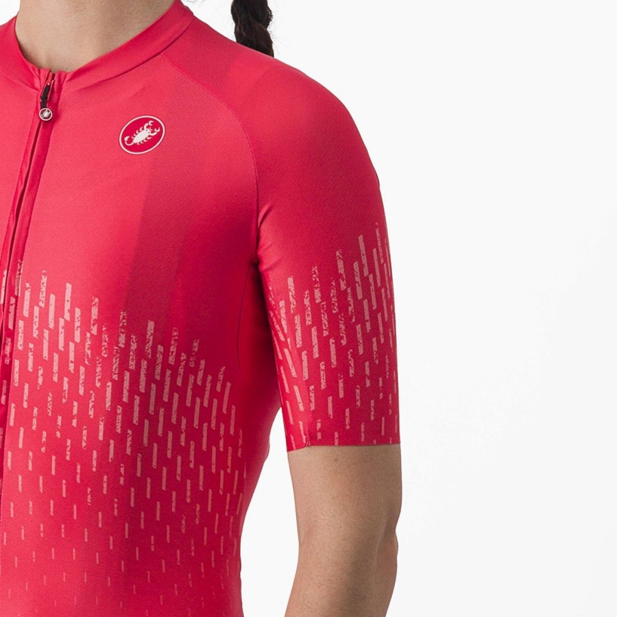 Women Castelli AERO PRO W Jersey Red | AVZ-486312