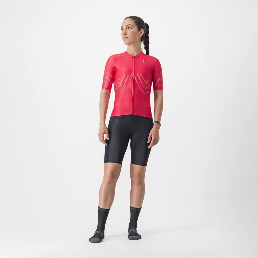 Women Castelli AERO PRO W Jersey Red | AVZ-486312