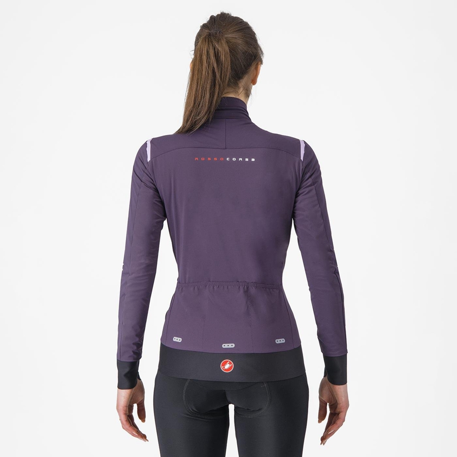 Women Castelli ALPHA FLIGHT ROS W Jackets Purple | JZY-108469