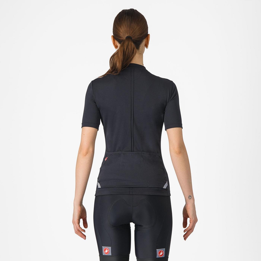 Women Castelli ANIMA 4 Jersey Black | TEB-836517