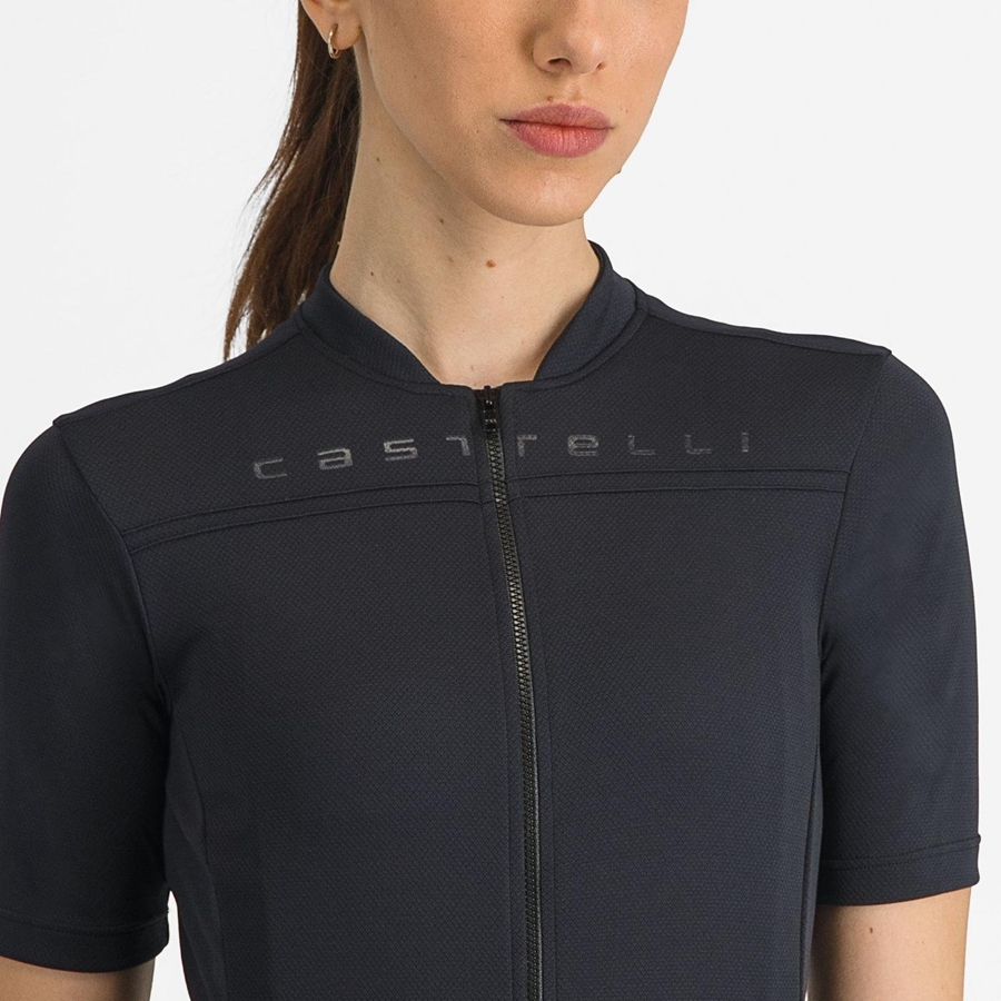 Women Castelli ANIMA 4 Jersey Black | TEB-836517