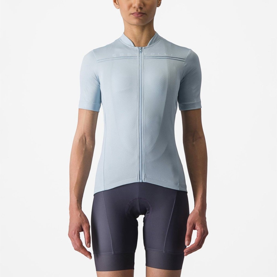 Women Castelli ANIMA 4 Jersey Blue | GXW-819236