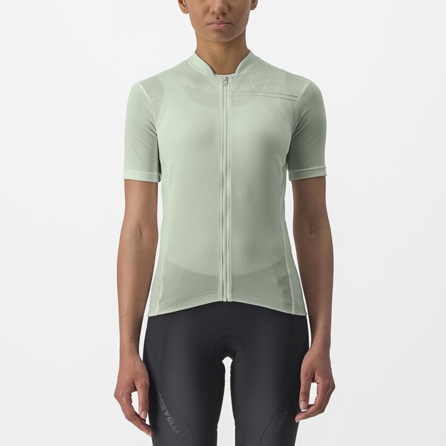 Women Castelli ANIMA 4 Jersey Green | CPF-721640