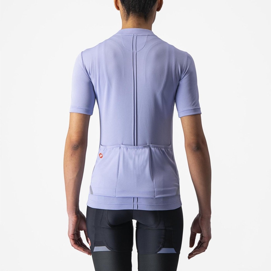 Women Castelli ANIMA 4 Jersey Purple White | UVN-093752