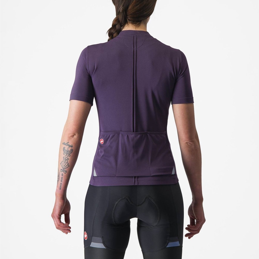 Women Castelli ANIMA 4 Jersey Purple | RBF-907425