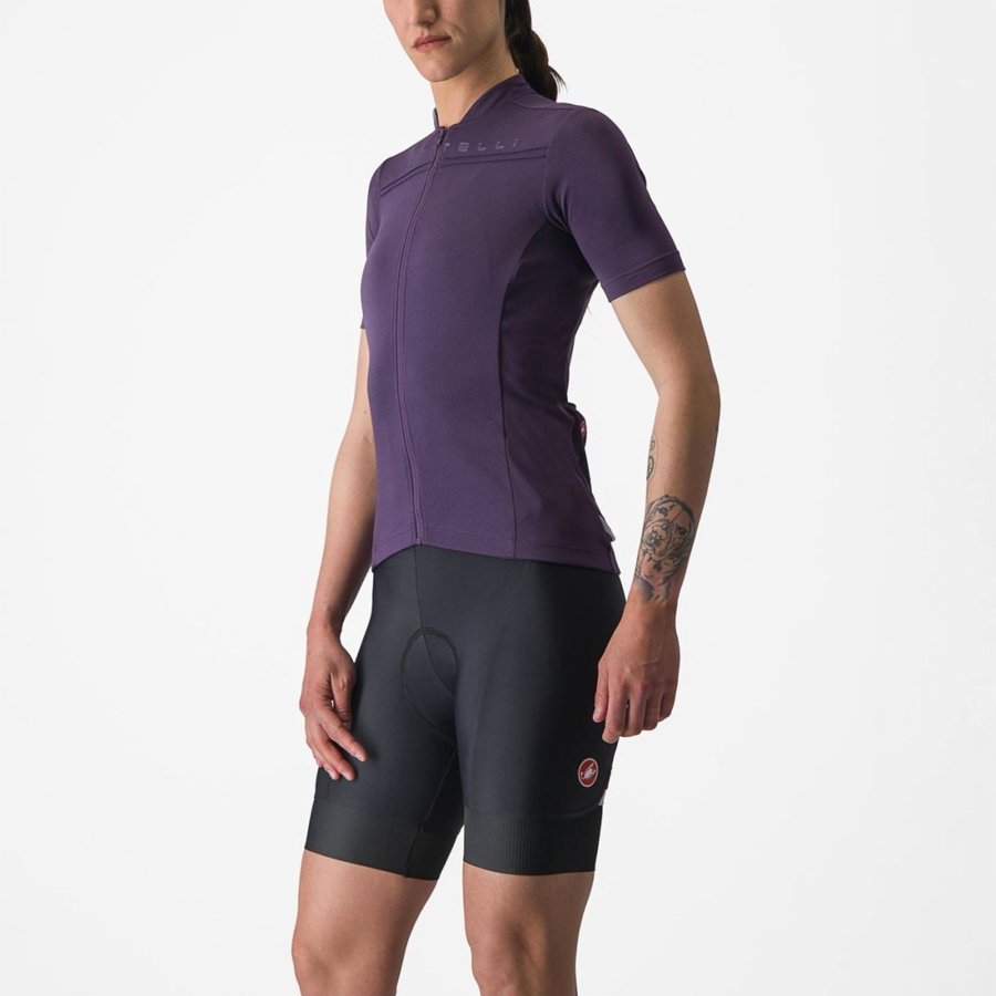 Women Castelli ANIMA 4 Jersey Purple | RBF-907425