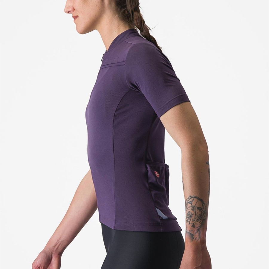 Women Castelli ANIMA 4 Jersey Purple | RBF-907425