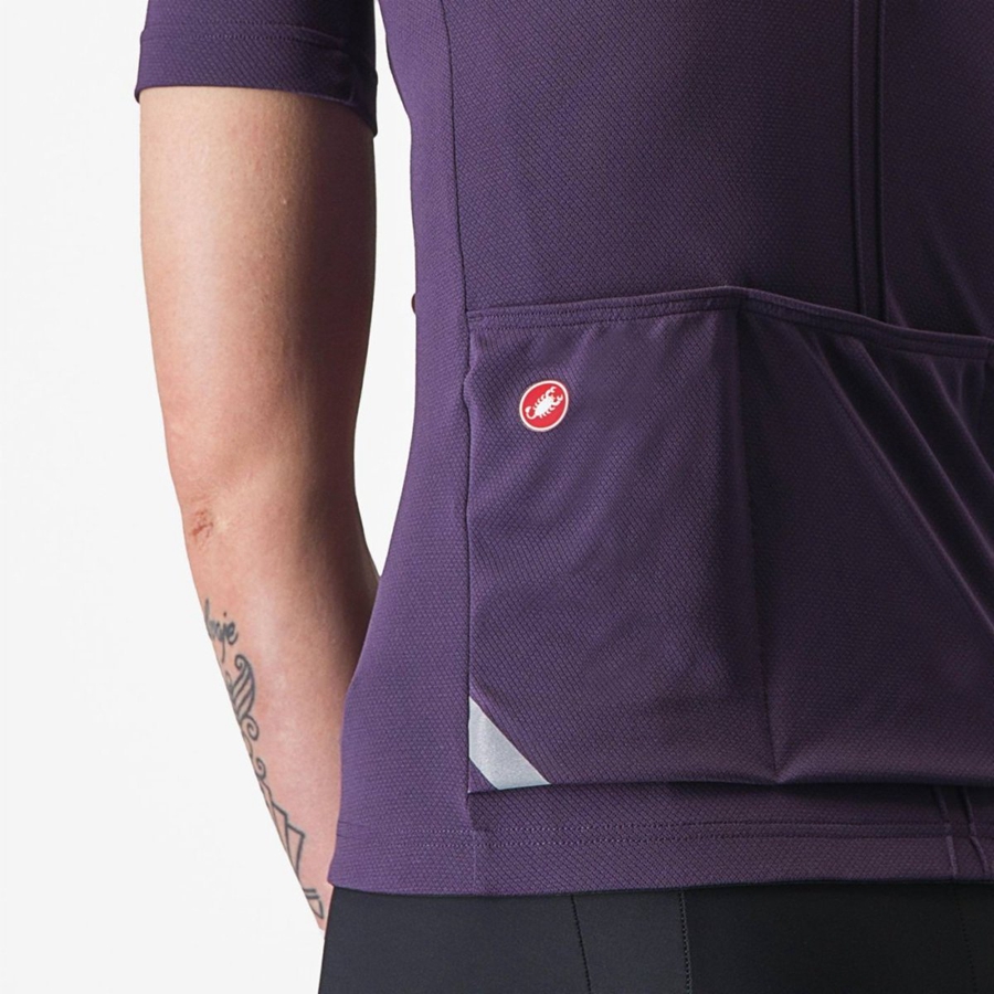 Women Castelli ANIMA 4 Jersey Purple | RBF-907425