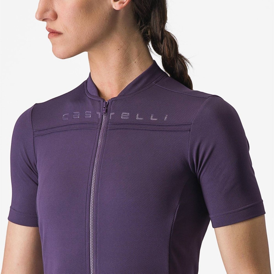 Women Castelli ANIMA 4 Jersey Purple | RBF-907425