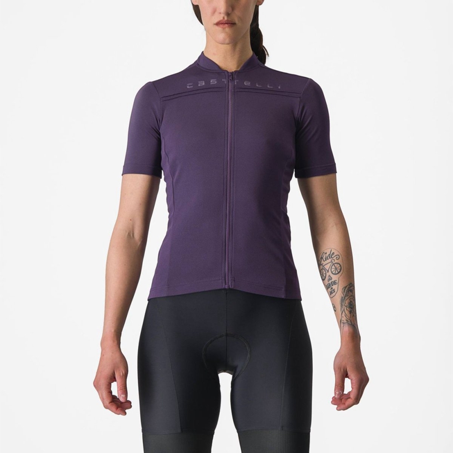 Women Castelli ANIMA 4 Jersey Purple | RBF-907425