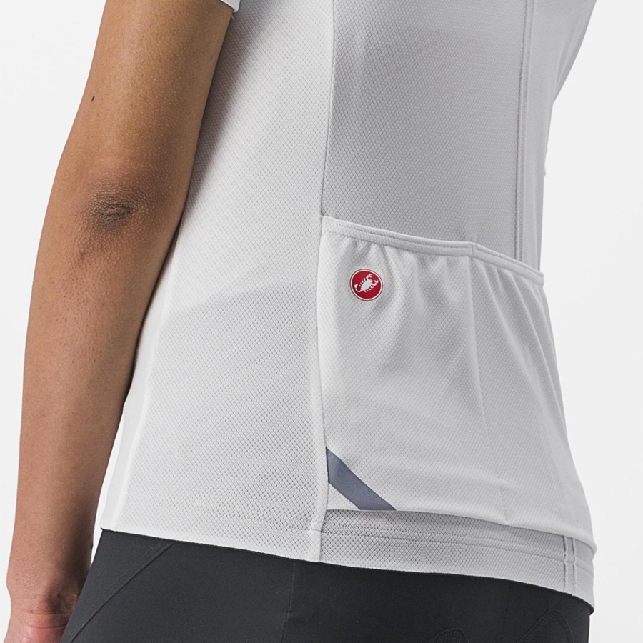 Women Castelli ANIMA 4 Jersey White | LQM-841937