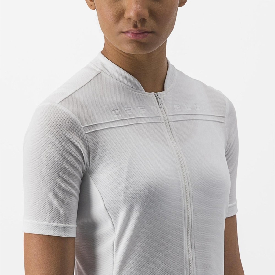 Women Castelli ANIMA 4 Jersey White | LQM-841937