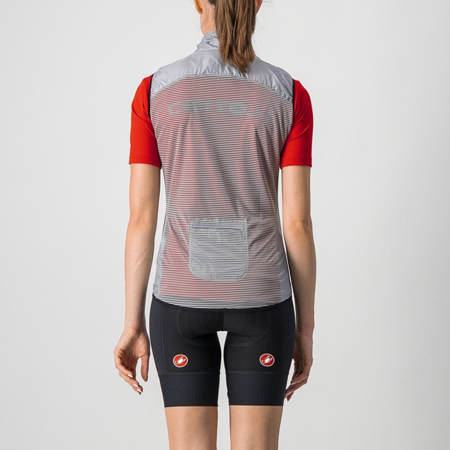 Women Castelli ARIA W Vest Silver Grey | WQE-432980