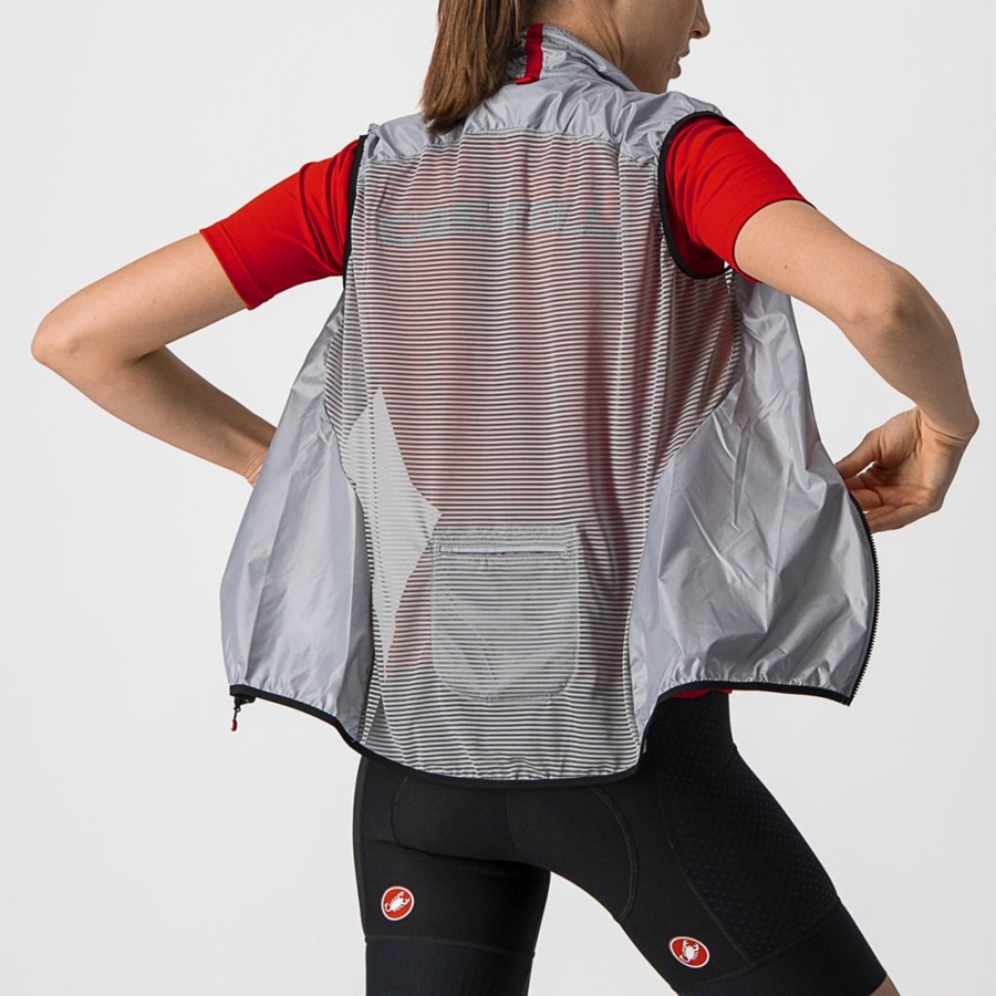 Women Castelli ARIA W Vest Silver Grey | WQE-432980