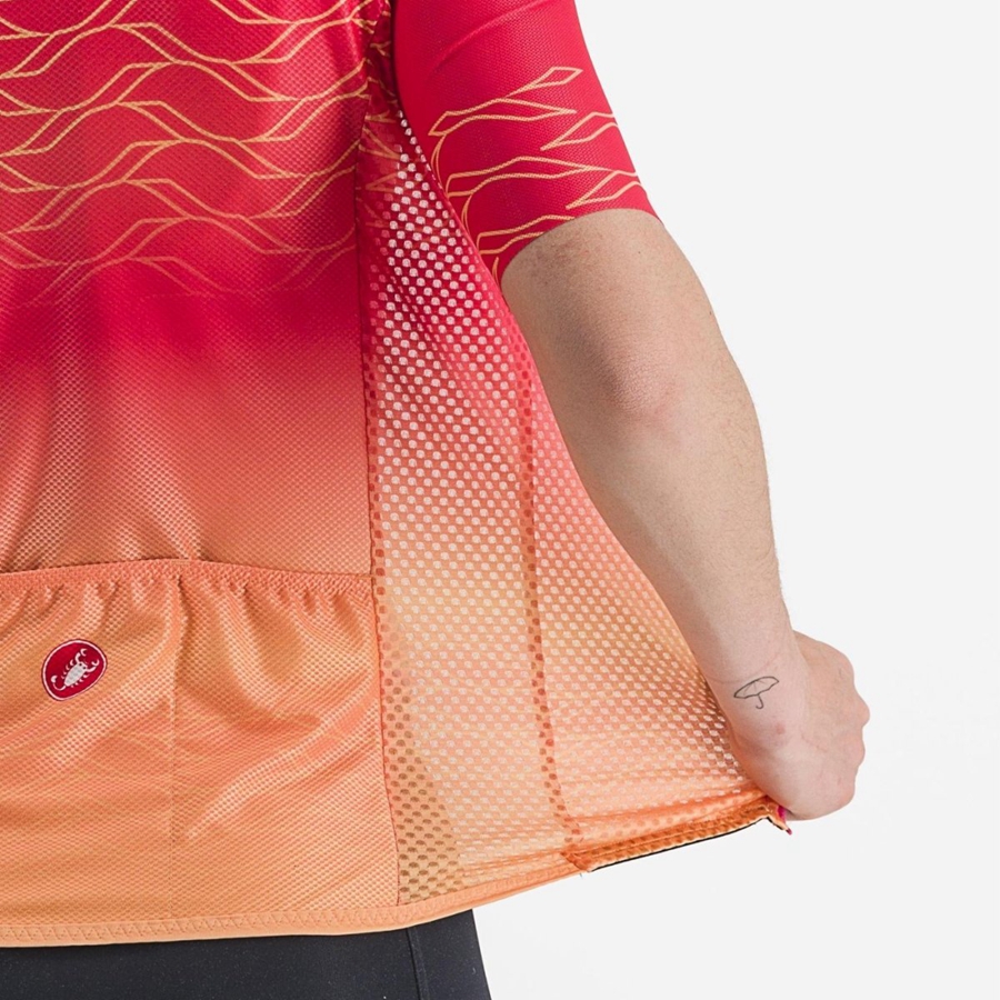 Women Castelli CLIMBER'S 2.0 W Jersey Orange | YXJ-178954