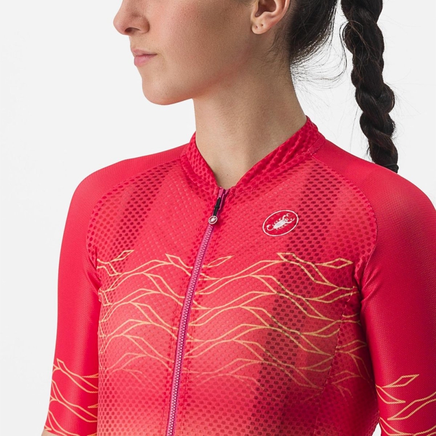 Women Castelli CLIMBER'S 2.0 W Jersey Orange | YXJ-178954