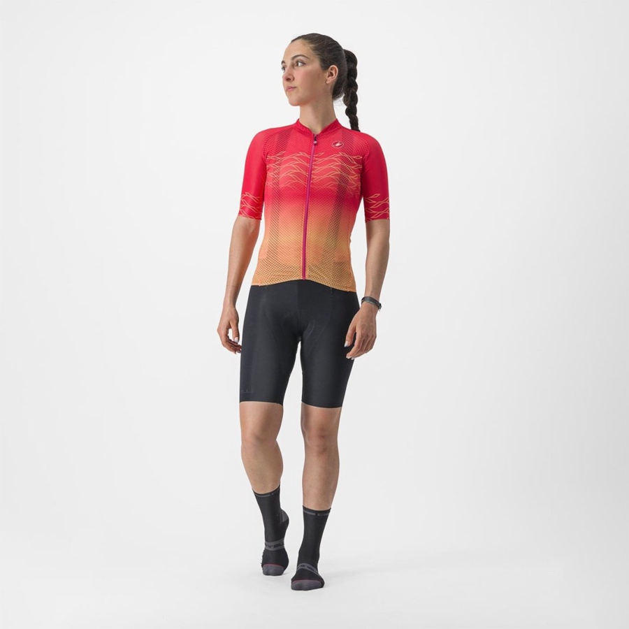 Women Castelli CLIMBER'S 2.0 W Jersey Orange | YXJ-178954