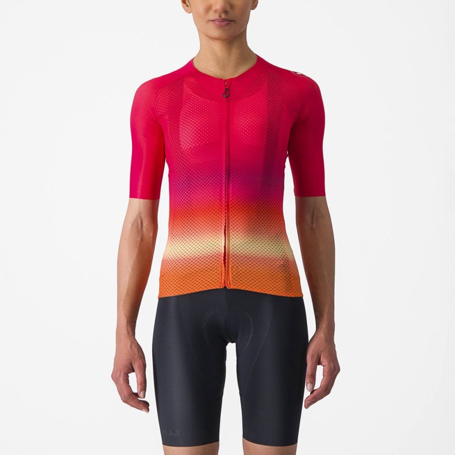 Women Castelli CLIMBER\'S 4.0 W Jersey Pink | TUV-857460